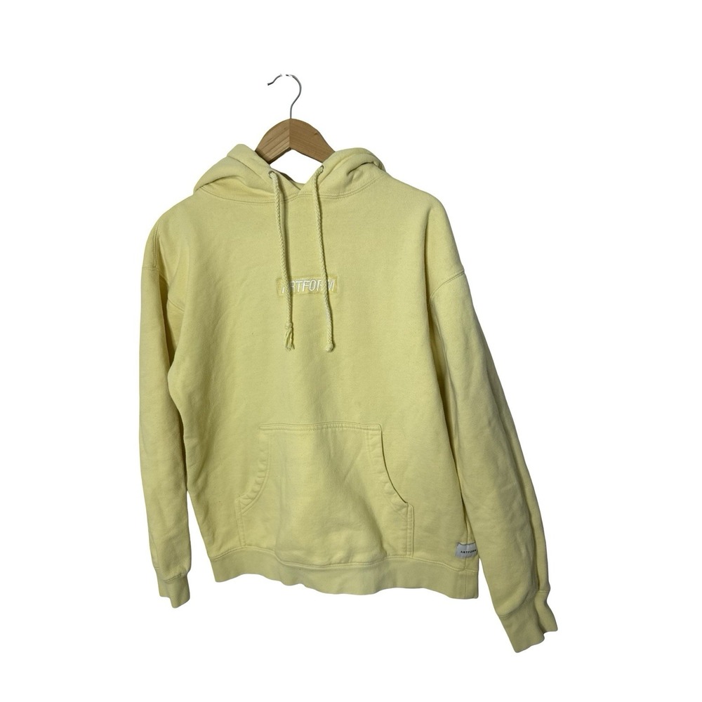 ARTFORM sz Medium yellow hoodie embrodiered mens womens